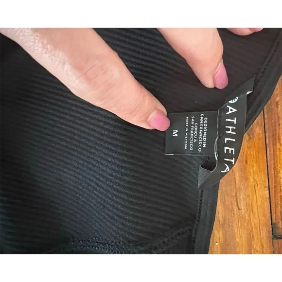 Athleta Women's Sleeveless Ribbed Midi Dress Black Size M - Picture 3 of 12